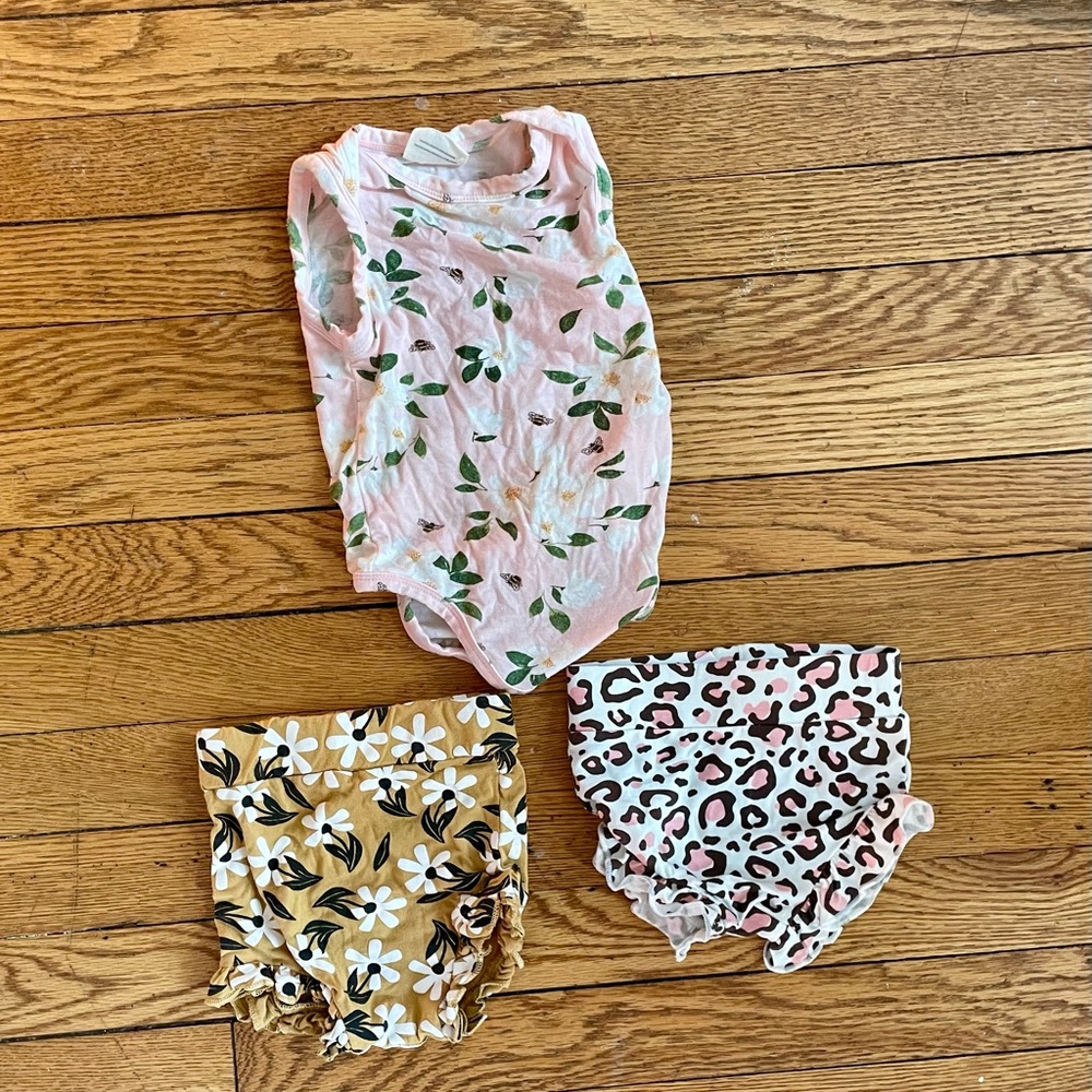Spearmint Love Onesie and Bummies (2) - Size 3-6 Months